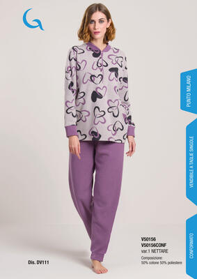 PIGIAMA CONFORMATO DONNA M/L V50156 Tellini S.r.l. Ingrosso Abbigliamento